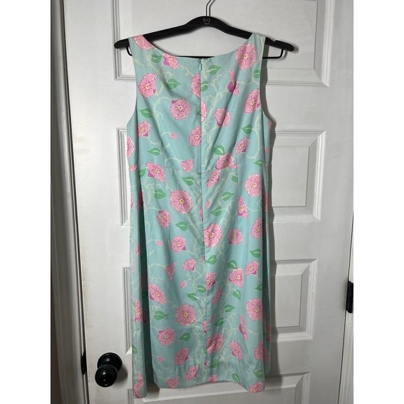 Lilly Pulitzer Staci Morning Glories Silk Midi Dress Size‎ 8 - Picture 3 of 12